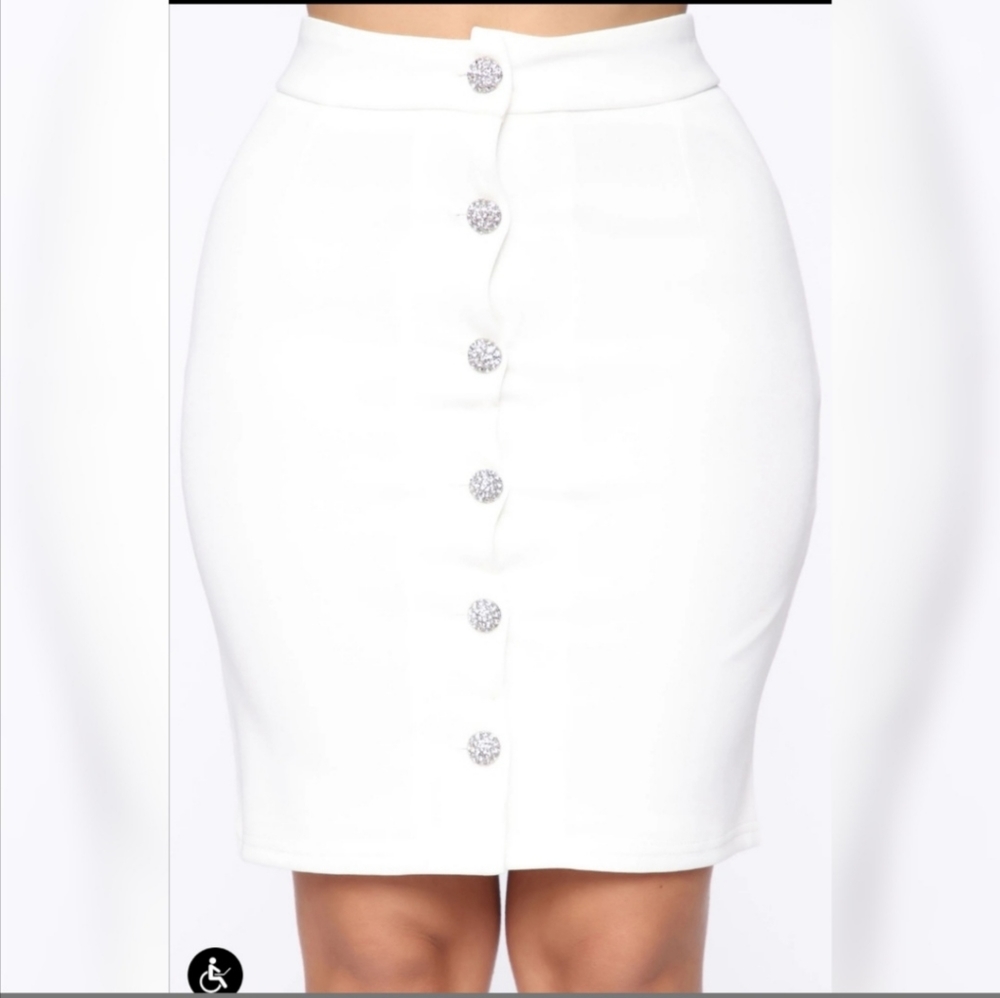 Fashion Nova white skirt
